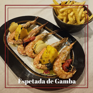 Prato espetada de gamba